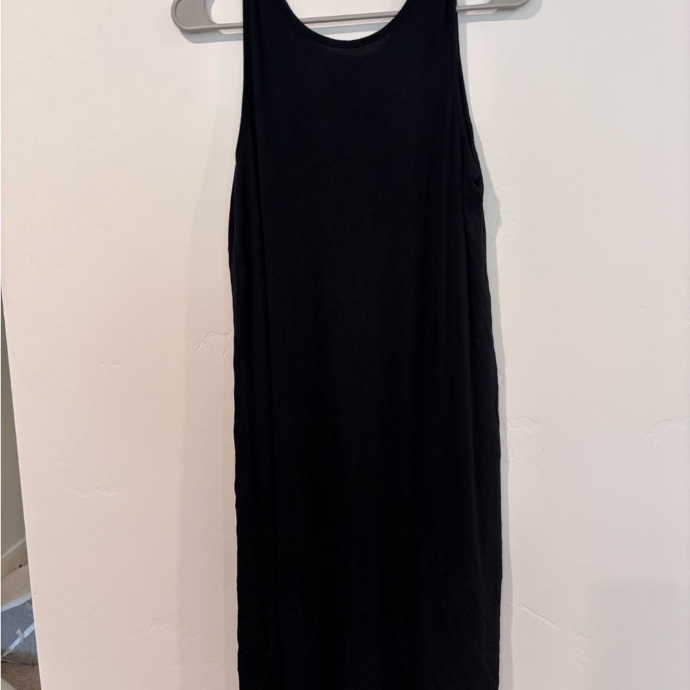 Casual Black Midi Dress